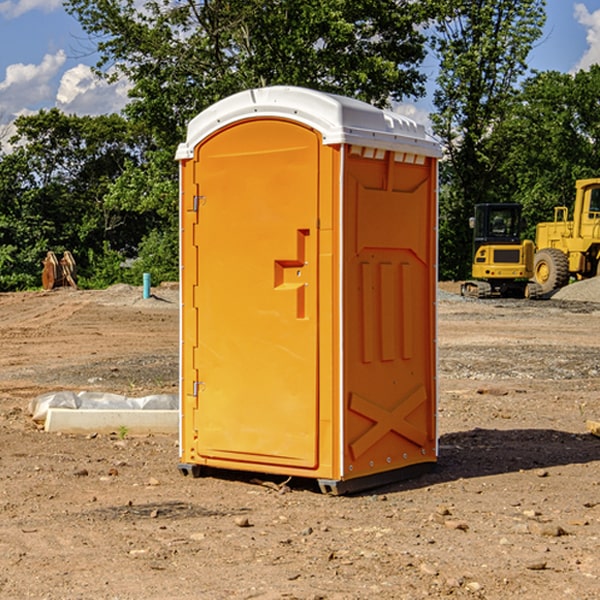 how often are the portable restrooms cleaned and serviced during a rental period in Sylvan Grove Kansas